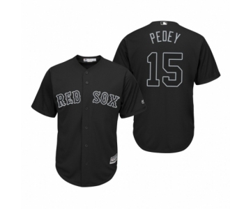 Boston Red Sox #15 Dustin Pedroia Pedey Black 2019 Players' Weekend Replica Jersey