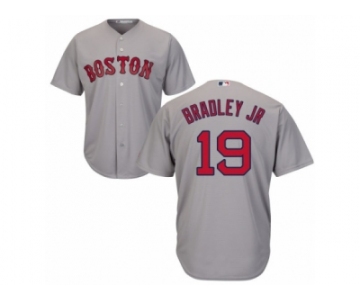 Boston Red Sox #19 Jackie Bradley Jr Replica Grey Road Cool Base MLB Jersey