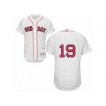 Boston Red Sox #19 Jackie Bradley Jr White Flexbase Authentic Collection MLB Jersey