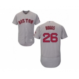 Boston Red Sox #26 Wade Boggs Grey Flexbase Authentic Collection Stitched Baseball Jersey