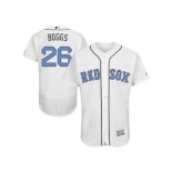 Boston Red Sox #26 Wade Boggs White Flexbase Authentic Collection 2016 Father's Day Stitched Baseball Jersey