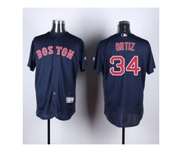 Boston Red Sox #34 David Ortiz Navy Blue Flexbase Authentic Collection Stitched Baseball Jersey