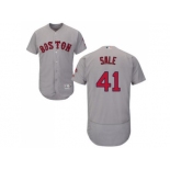 Boston Red Sox #41 Chris Sale Grey Flexbase Authentic Collection Stitched MLB Jersey