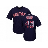 Boston Red Sox #43 Addison Reed Authentic Navy Blue Team Logo Fashion Cool Base MLB Jersey