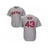 Boston Red Sox #43 Addison Reed Replica Grey Road Cool Base MLB Jersey