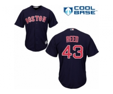 Boston Red Sox #43 Addison Reed Replica Navy Blue Alternate Road Cool Base MLB Jersey