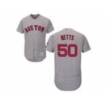 Boston Red Sox #50 Mookie Betts Grey Flexbase Authentic Collection Stitched Baseball Jersey