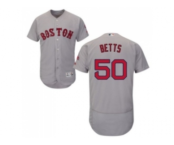 Boston Red Sox #50 Mookie Betts Grey Flexbase Authentic Collection Stitched Baseball Jersey