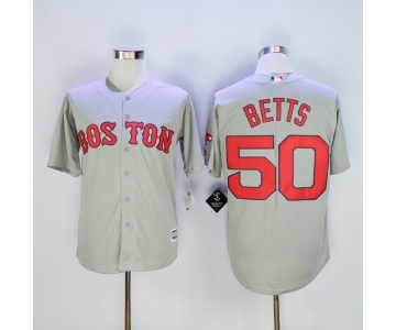 Boston Red Sox #50 Mookie Betts Grey New Cool Base Stitched MLB Jersey