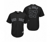 Boston Red Sox #57 Eduardo Rodriguez El Gualo Black 2019 Players' Weekend Replica Jersey