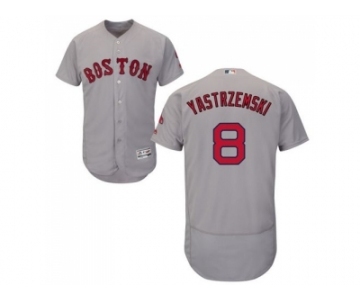 Boston Red Sox #8 Carl Yastrzemski Grey Flexbase Authentic Collection Stitched Baseball Jersey