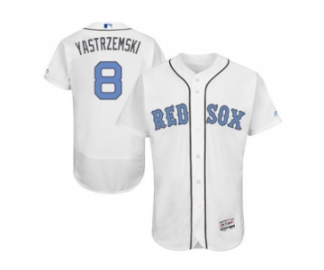 Boston Red Sox #8 Carl Yastrzemski White Flexbase Authentic Collection 2016 Father's Day Stitched Baseball Jersey