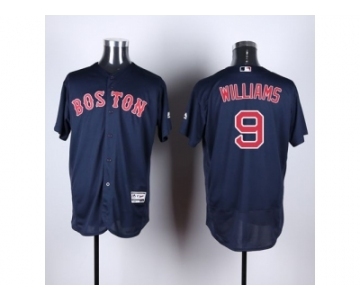 Boston Red Sox #9 Ted Williams Navy Blue Flexbase Authentic Collection Stitched Baseball Jersey