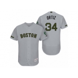 Men 2017 Memorial Day Boston Red Sox #34 David Ortiz Flex Base Jersey