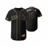 Men 2019 Golden Edition Boston Red Sox Black #19 Jackie Bradley Jr. Flex Base Jersey