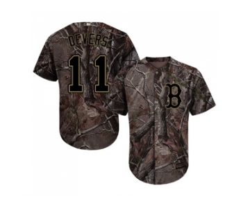 Men Boston Red Sox #11 Rafael Devers Camo Realtree Collection Cool Base Stitched MLB Jersey