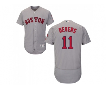 Men Boston Red Sox #11 Rafael Devers Grey Flexbase Authentic Collection Stitched MLB Jersey