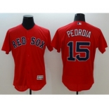 Men Boston Red Sox #15 Dustin Pedroia Majestic Red Flexbase Authentic Collection Player Jersey