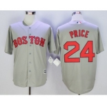 Men Boston Red Sox #24 David Price Gray 2016 Official Cool Base Jersey