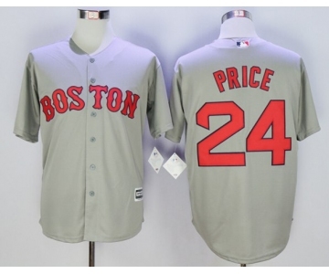 Men Boston Red Sox #24 David Price Gray 2016 Official Cool Base Jersey