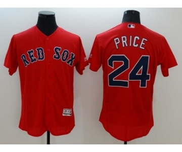 Men Boston Red Sox #24 David Price Majestic red Flexbase Authentic Collection Player Jersey