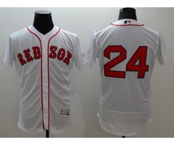 Men Boston Red Sox #24 David Price Majestic white Flexbase Authentic Collection Player Jersey