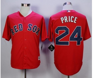 Men Boston Red Sox #24 David Price Red 2016 Official Cool Base Jersey