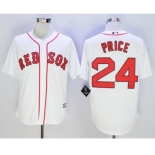 Men Boston Red Sox #24 David Price White 2016 Official Cool Base Jersey