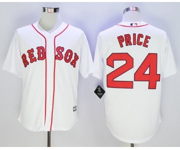 Men Boston Red Sox #24 David Price White 2016 Official Cool Base Jersey