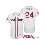 Men Boston Red Sox #24 David Price White Stars & Stripes 2016 Independence Day Flex Base Jersey