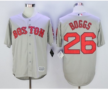 Men Boston Red Sox #26 Wade Boggs Gray 2016 Official Cool Base Jersey