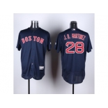 Men Boston Red Sox #28 J. D. Martinez Navy Blue Flexbase Authentic Collection Stitched Baseball Jersey