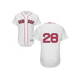 Men Boston Red Sox #28 J. D. Martinez White Flexbase Authentic Collection Stitched Baseball Jersey