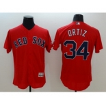 Men Boston Red Sox #34 David Ortiz Majestic red Flexbase Authentic Collection Player Jersey