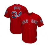 Men Boston Red Sox #34 David Ortiz Red Cool Base Jersey with Retirement Patch