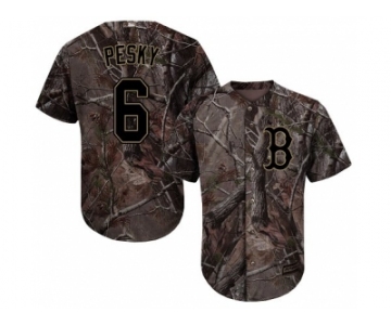 Men Boston Red Sox #6 Johnny Pesky Camo Realtree Collection Cool Base Stitched MLB Jersey