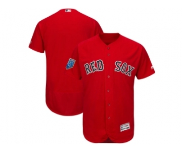 Men Boston Red Sox Customized Majestic Scarlet 2018 Spring Training Flex Base Team Jersey