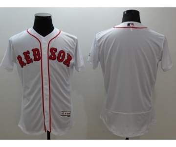 Men Boston Red Sox blank Majestic white Flexbase Authentic Collection Player Jersey