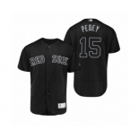 Men Red Sox Dustin #15 Pedroia Pedey Black 2019 Players' Weekend Authentic Jersey