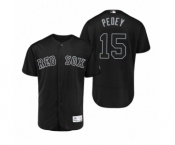 Men Red Sox Dustin #15 Pedroia Pedey Black 2019 Players' Weekend Authentic Jersey