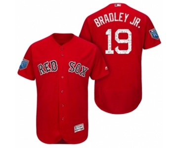 Men Scarlet Boston Red Sox #19 Jackie Bradley Jr. 2018 Spring Training Flex Base Jersey