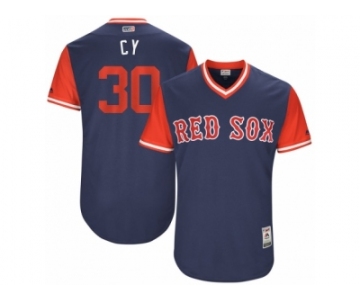 Men's 2017 Little League World Series Red Sox #30 Chris Young CY Navy Jersey