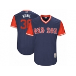 Men's 2017 Little League World Series Red Sox #36 Eduardo Nunez Nunie Navy Jersey