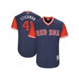 Men's 2017 Little League World Series Red Sox Chris Sale #41 Stickman Navy Jersey