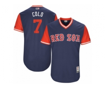 Men's 2017 Little League World Series Red Sox Christian Vazquez #7 Colo Navy Jersey