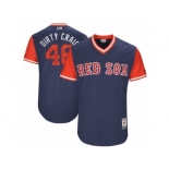 Men's 2017 Little League World Series Red Sox Craig Kimbrel #46 Dirty Craig Navy Jersey