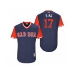 Men's 2017 Little League World Series Red Sox Deven Marrero #17 D Mo Navy Jersey