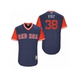 Men's 2017 Little League World Series Red Sox Doug Fister #38 Fist Navy Jersey