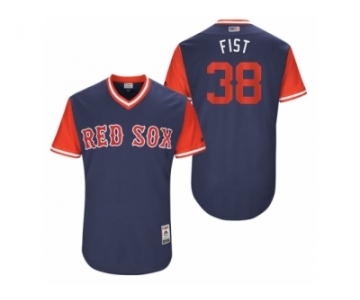 Men's 2017 Little League World Series Red Sox Doug Fister #38 Fist Navy Jersey