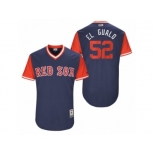 Men's 2017 Little League World Series Red Sox Eduardo Rodriguez #52 El Gualo Navy Jersey